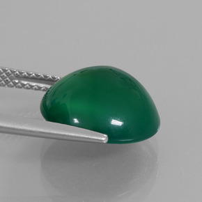 Agate Gemstone in 12 mm (calibrated) Size for Sale, Agate Stone in Green Color