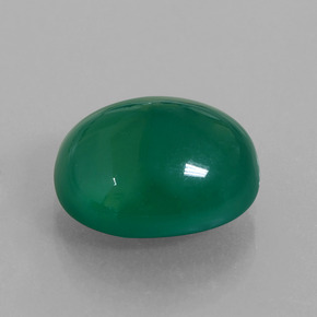 5.78 ct Green Agate Stone, Natural Agate in Oval Cabochon Shape for Sale
