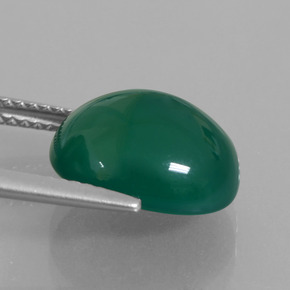 Agate Gemstone in 12.3 x 10.7 mm Size for Sale, Agate Stone in Green Color