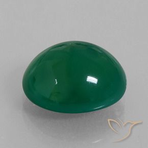 6.68 ct Green Agate Stone, Natural Agate in Oval Cabochon Shape for Sale