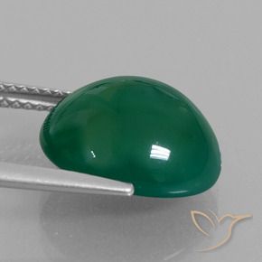 Agate Gemstone in 13.1 x 11.6 mm Size for Sale, Agate Stone in Forest Green Color