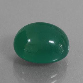 7.65 ct Green Agate Stone, Natural Agate in Oval Cabochon Shape for Sale