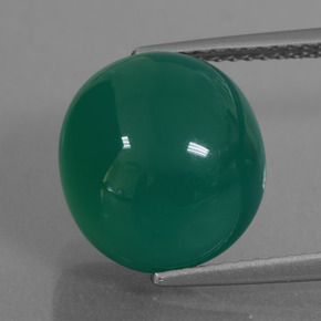 8.33 ct Green Agate Gemstone, Agate Gem in Oval Cabochon Shape for Sale.