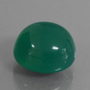 8.33 ct Green Agate Stone, Natural Agate in Oval Cabochon Shape for Sale