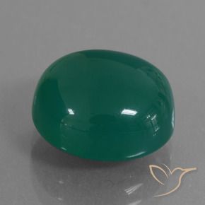 7.18 ct Green Agate Stone, Natural Agate in Oval Cabochon Shape for Sale