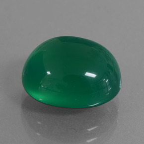 6.52 ct Green Agate Stone, Natural Agate in Oval Cabochon Shape for Sale