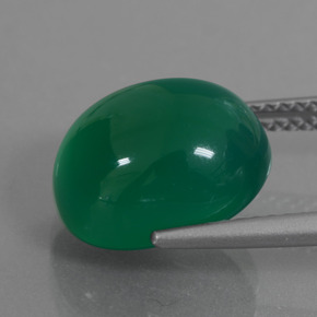 Agate Gemstone in 12.3 x 10.5 mm Size for Sale, Agate Stone in Green Color