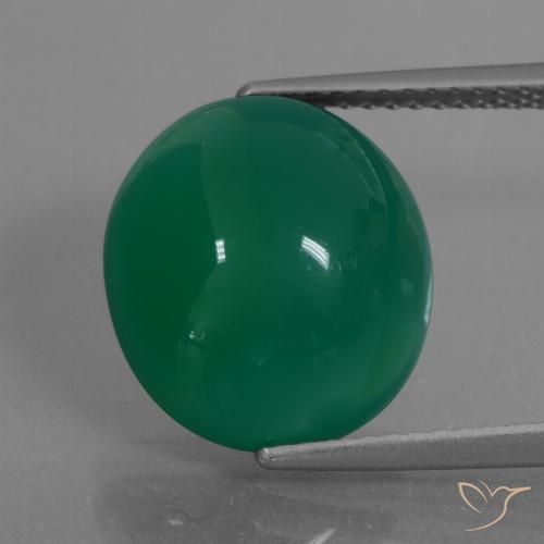 7.24ct Natural Forest Green Agate, Oval, Translucent
