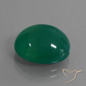 7.24 ct Green Agate Stone, Natural Agate in Oval Cabochon Shape for Sale