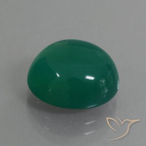 7.28 ct Green Agate Stone, Natural Agate in Oval Cabochon Shape for Sale