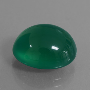 7.86 ct Green Agate Stone, Natural Agate in Oval Cabochon Shape for Sale