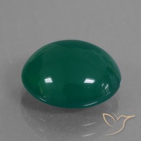 7.06 ct Green Agate Stone, Natural Agate in Oval Cabochon Shape for Sale