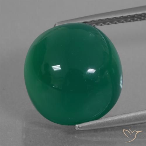 7.45ct Natural Forest Green Agate, Oval, Translucent