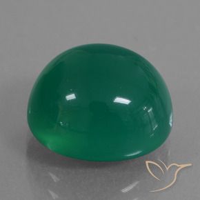 7.45 ct Green Agate Stone, Natural Agate in Oval Cabochon Shape for Sale