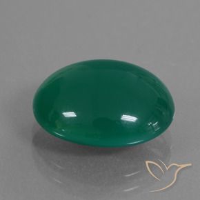 6.42 ct Green Agate Stone, Natural Agate in Oval Cabochon Shape for Sale