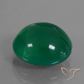 7.02 ct Green Agate Stone, Natural Agate in Oval Cabochon Shape for Sale