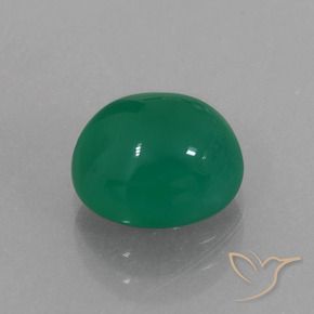 2.83 ct Green Agate Stone, Natural Agate in Oval Cabochon Shape for Sale
