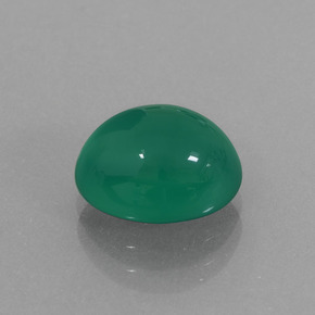2.87 ct Green Agate Stone, Natural Agate in Oval Cabochon Shape for Sale