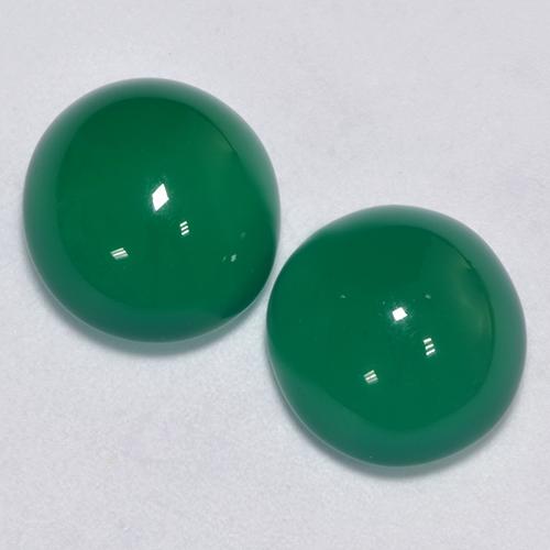 Medium Green Agate Gem - 6.9ct Oval Cabochon (ID: 426268)