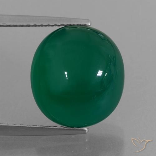 8.23ct Natural Forest Green Agate, Oval, Translucent