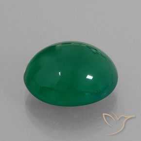 7.30 ct Green Agate Stone, Natural Agate in Oval Cabochon Shape for Sale