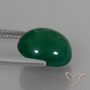 Agate Gemstone in 12.6 x 11.9 mm Size for Sale, Agate Stone in Green Color