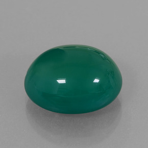 7.57 ct Green Agate Stone, Natural Agate in Oval Cabochon Shape for Sale