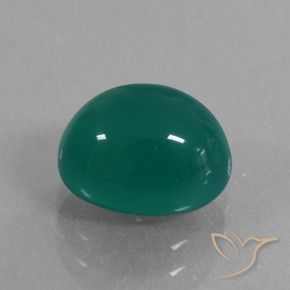 3.02 ct Green Agate Stone, Natural Agate in Oval Cabochon Shape for Sale
