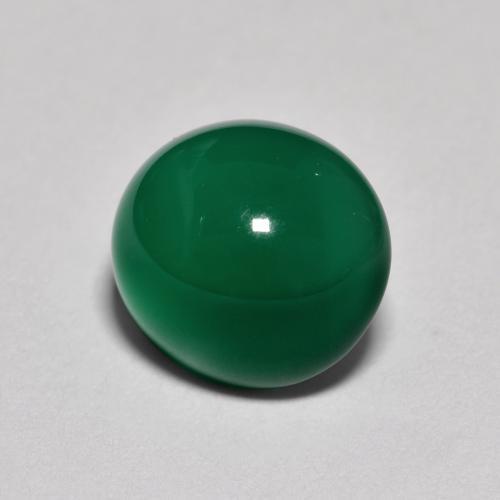 2.80 ct Green Agate Stone, Natural Agate in Oval Cabochon Shape for Sale