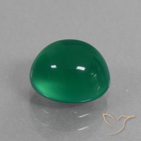 2.75 ct Green Agate Stone, Natural Agate in Oval Cabochon Shape for Sale