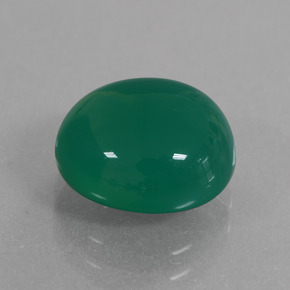 3.99 ct Green Agate Stone, Natural Agate in Oval Cabochon Shape for Sale