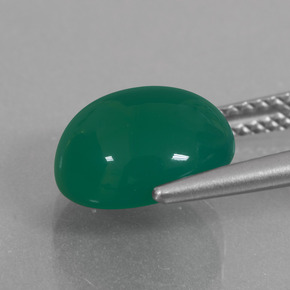Agate Gemstone in 10 x 10 mm (calibrated) Size for Sale, Agate Stone in Medium Green Color