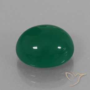 7.44 ct Green Agate Stone, Natural Agate in Oval Cabochon Shape for Sale