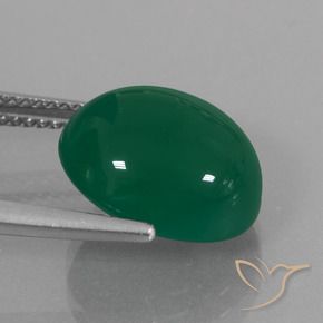 Agate Gemstone in 13 x 11 mm (calibrated) Size for Sale, Agate Stone in Yellowish Green Color