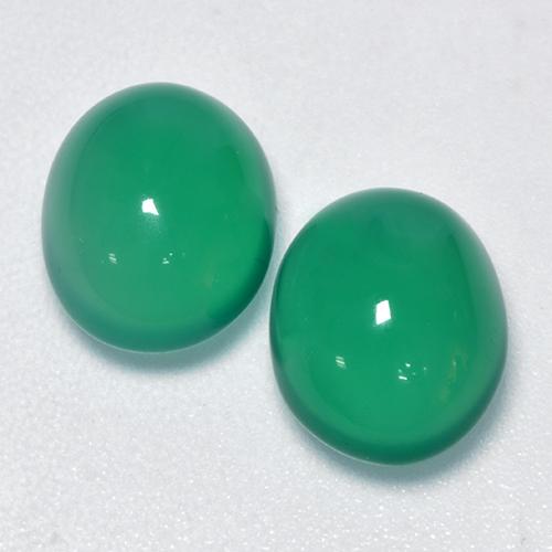 Medium Green Agate Gem - 2.7ct Oval Cabochon (ID: 426335)