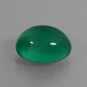 3.62 ct Green Agate Stone, Natural Agate in Oval Cabochon Shape for Sale
