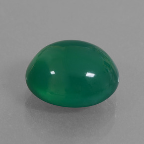 4.31 ct Green Agate Stone, Natural Agate in Oval Cabochon Shape for Sale