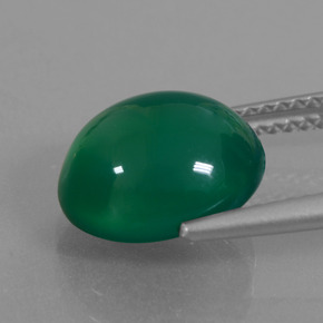 Agate Gemstone in 10.9 x 9.5 mm Size for Sale, Agate Stone in Green Color