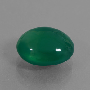 3.82 ct Green Agate Stone, Natural Agate in Oval Cabochon Shape for Sale