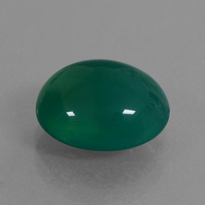 3.89 ct Green Agate Stone, Natural Agate in Oval Cabochon Shape for Sale