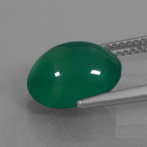 Agate Gemstone in 11 x 9 mm (calibrated) Size for Sale, Agate Stone in Green Color