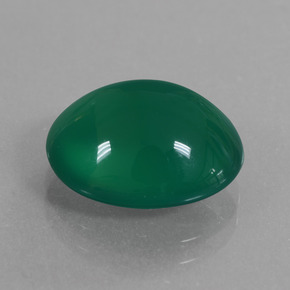5.79 ct Green Agate Stone, Natural Agate in Oval Cabochon Shape for Sale