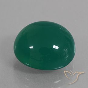 7.25 ct Green Agate Stone, Natural Agate in Oval Cabochon Shape for Sale
