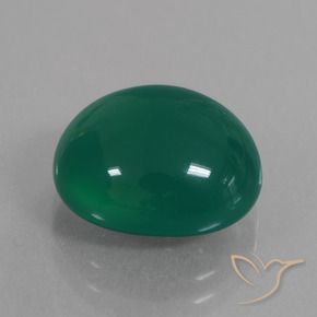 6.90 ct Green Agate Stone, Natural Agate in Oval Cabochon Shape for Sale