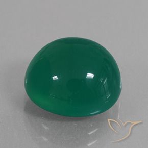 6.52 ct Green Agate Stone, Natural Agate in Oval Cabochon Shape for Sale