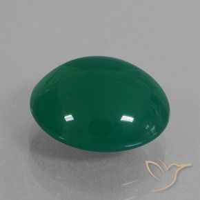 5.73 ct Green Agate Stone, Natural Agate in Oval Cabochon Shape for Sale