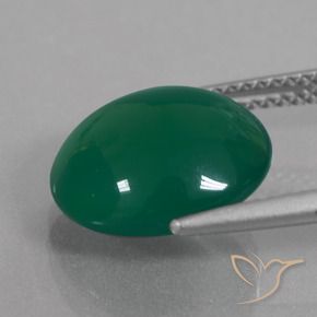 Agate Gemstone in 12.6 x 11.5 mm Size for Sale, Agate Stone in Green Color