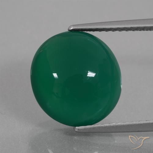 6.78ct Natural Forest Green Agate, Oval, Translucent