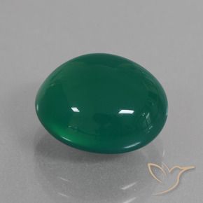 6.78 ct Green Agate Stone, Natural Agate in Oval Cabochon Shape for Sale