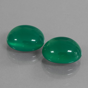 13.23 ctw Green Agate Stones, Natural Agate in Oval Cabochon Shape for Sale